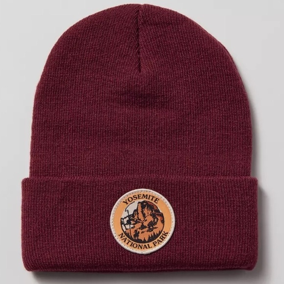 American Needle Yosemite National Park Maroon Unisex Beanie Hat One Size NWT - Picture 1 of 12